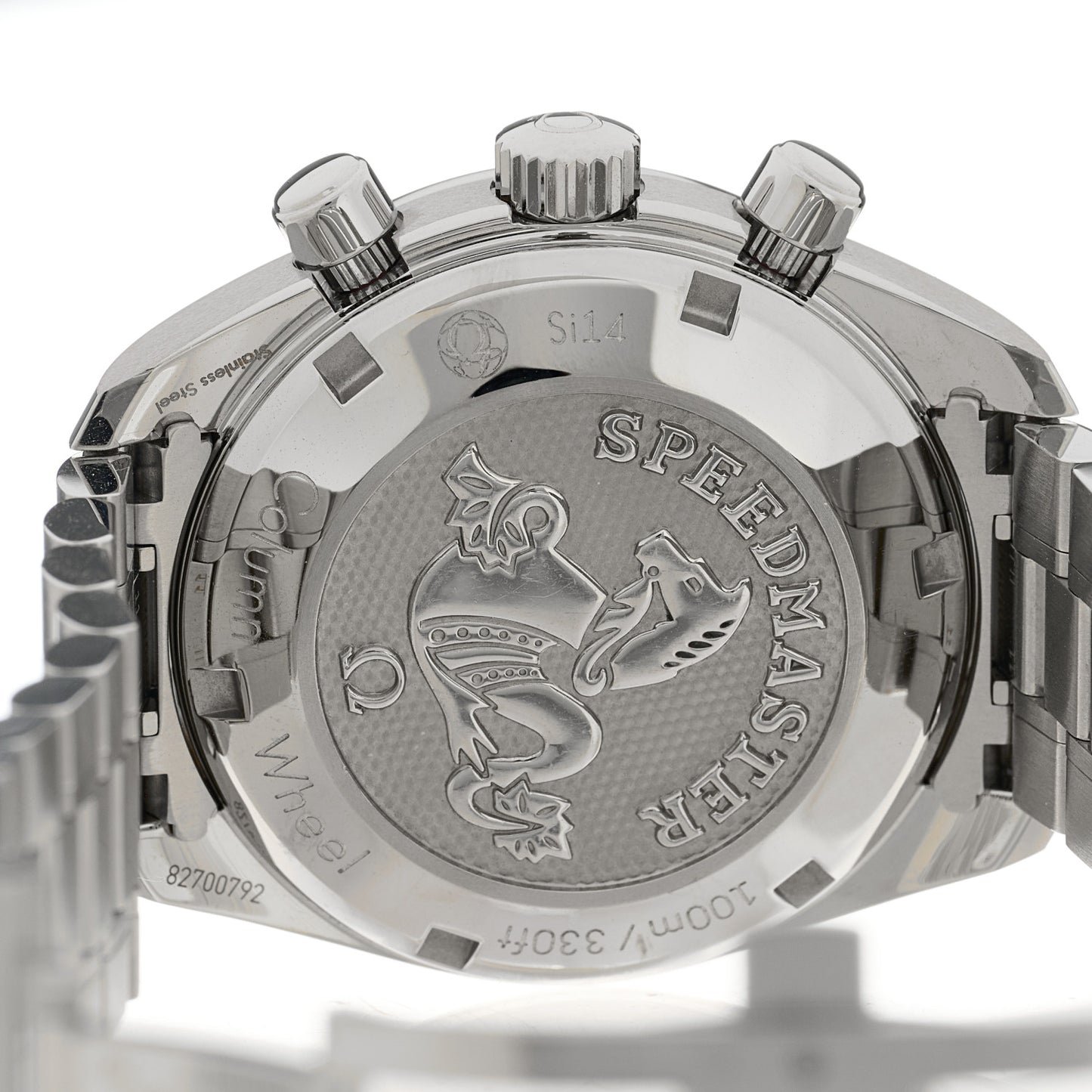 Stainless Steel 38mm Speedmaster Co-Axial Chronograph Automatic Watch Black 324.30.38.50.01.001