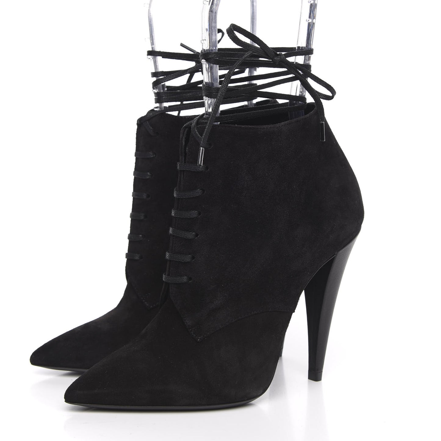 Suede Kiki Lace-Up Ankle Boot 36 Black
