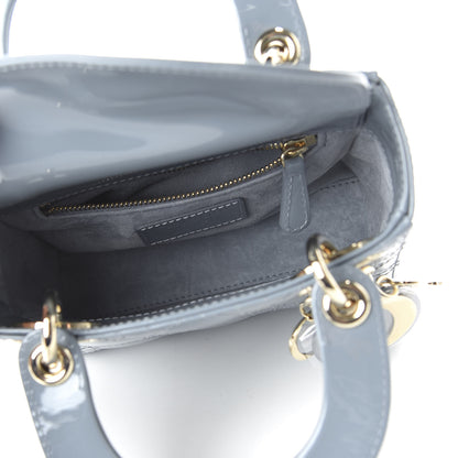 Christian Dior Patent Cannage Mini Lady Dior Light Blue 5 of 10