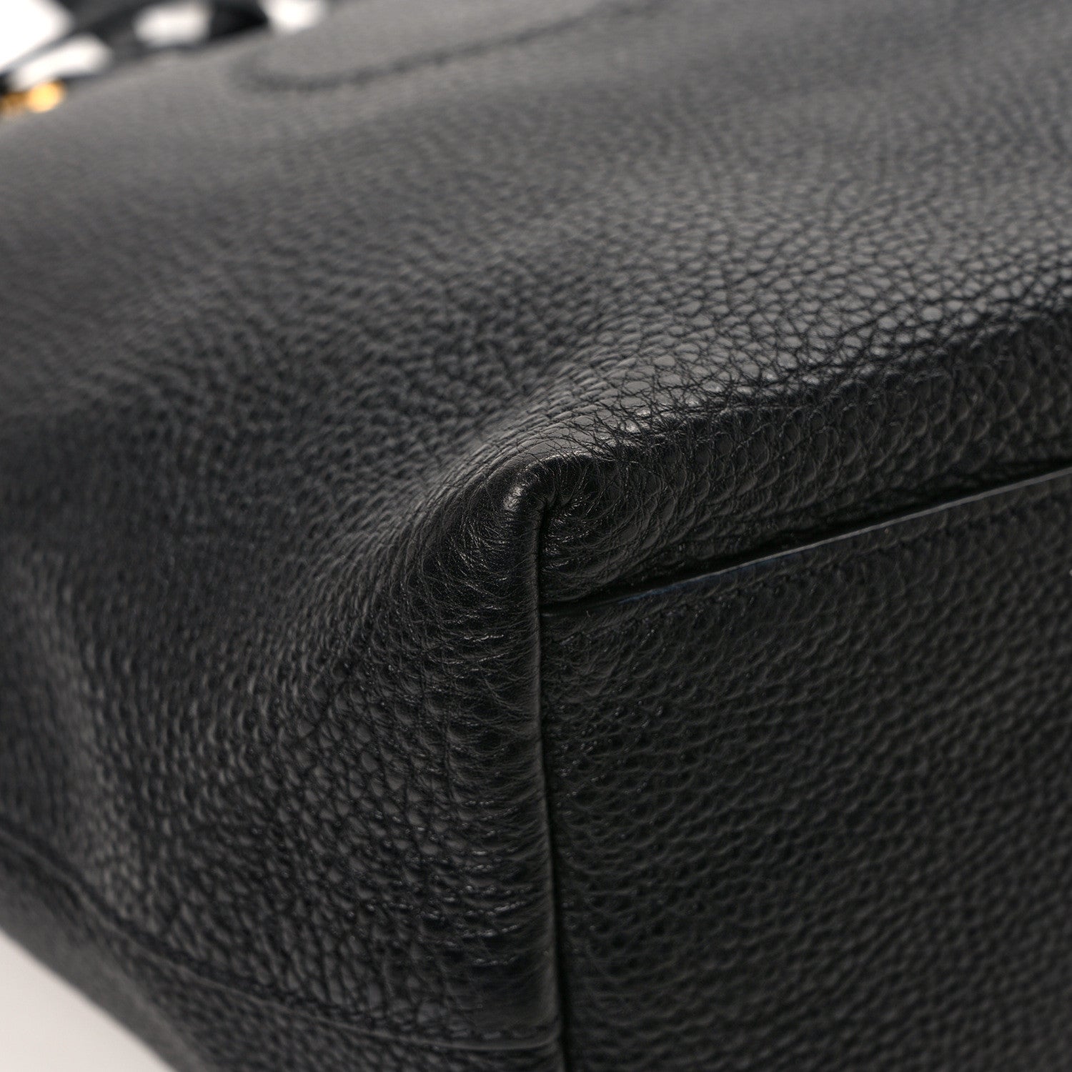 Prada Vitello Daino Embossed Logo Tote Black 10 of 16