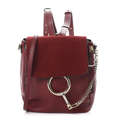 Chloe Suede Calfskin Medium Faye Backpack Sienna Red 1 of 10