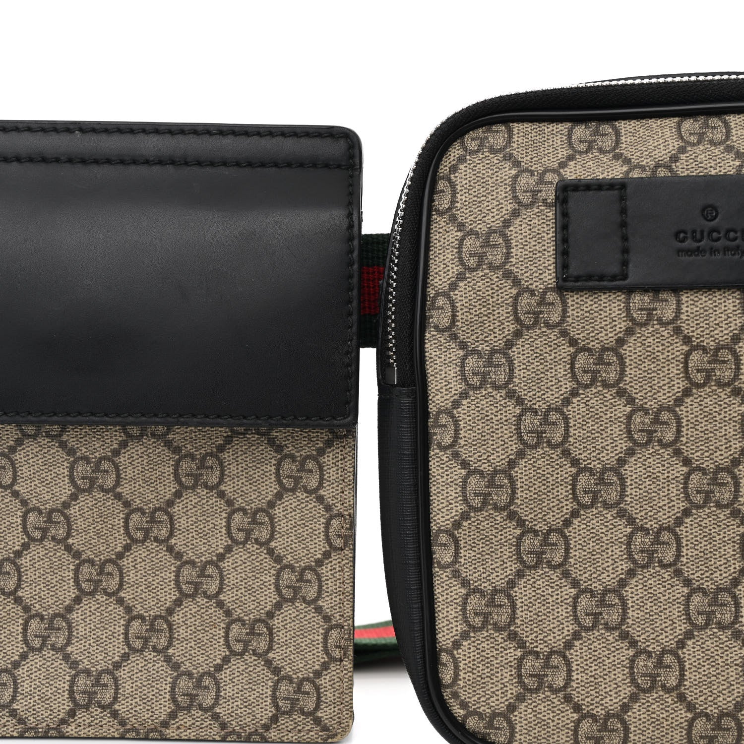 Gucci GG Supreme Monogram Web Belt Bag Black 8 of 16