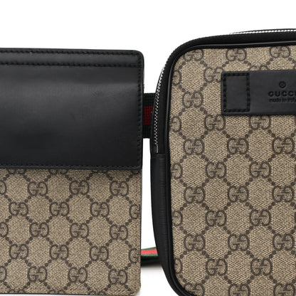 Gucci GG Supreme Monogram Web Belt Bag Black 8 of 16