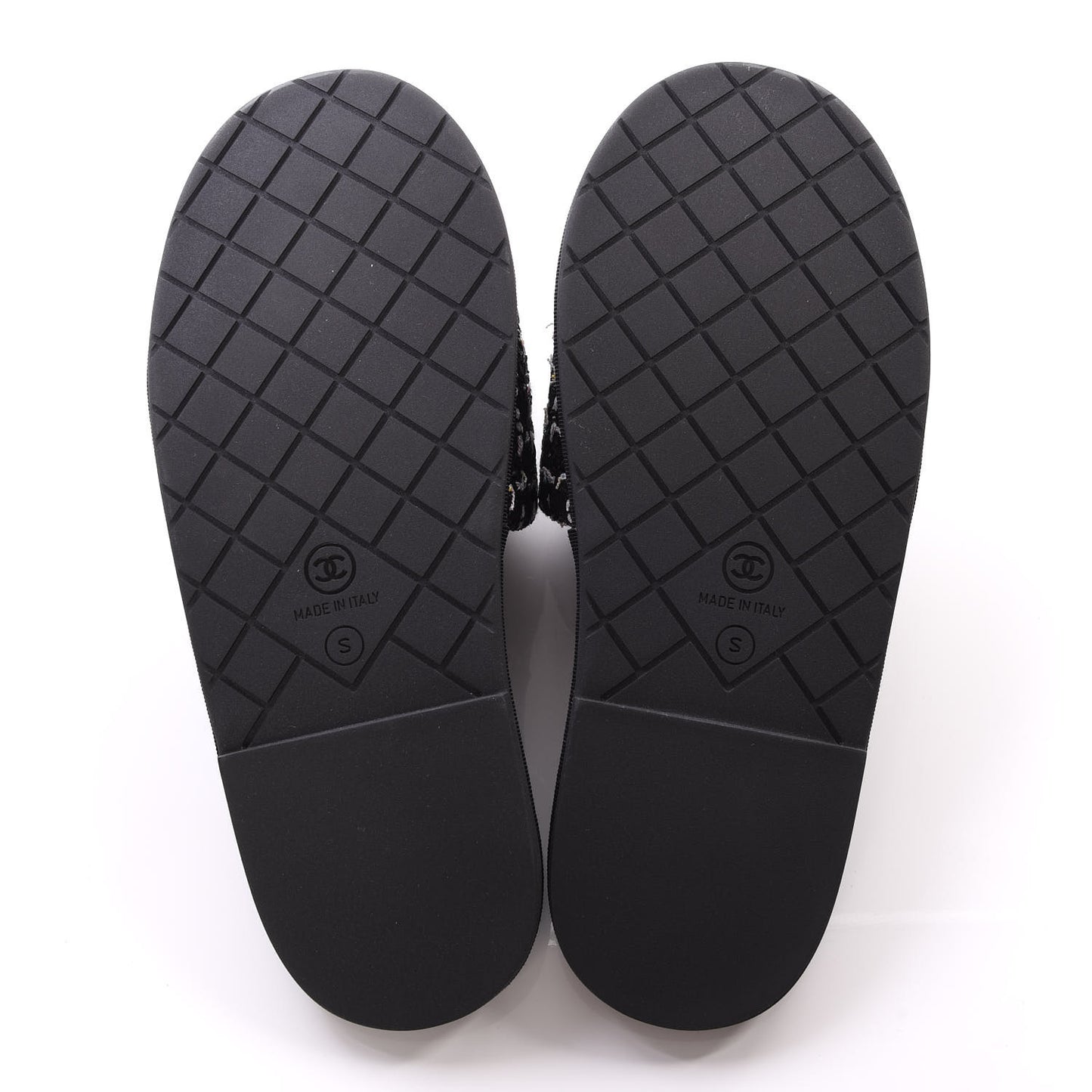 Tweed CC Flat Mules S Black