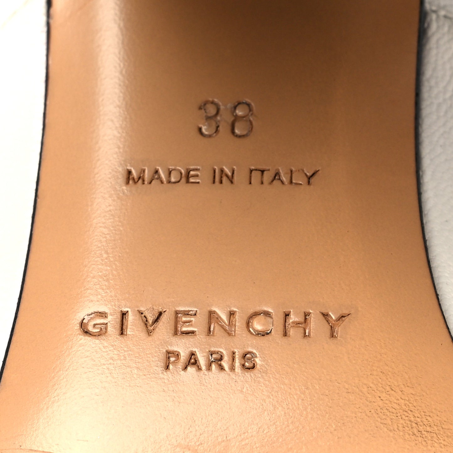 Grained Goatskin 4G Logo Mules 38 White
