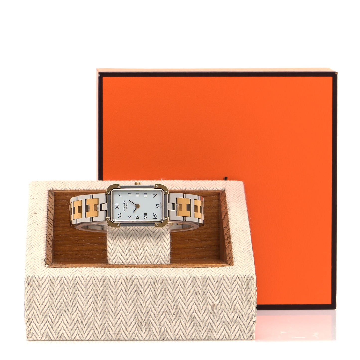 Stainless Steel 18mm Rectangle Croisiere Quartz Watch Gold