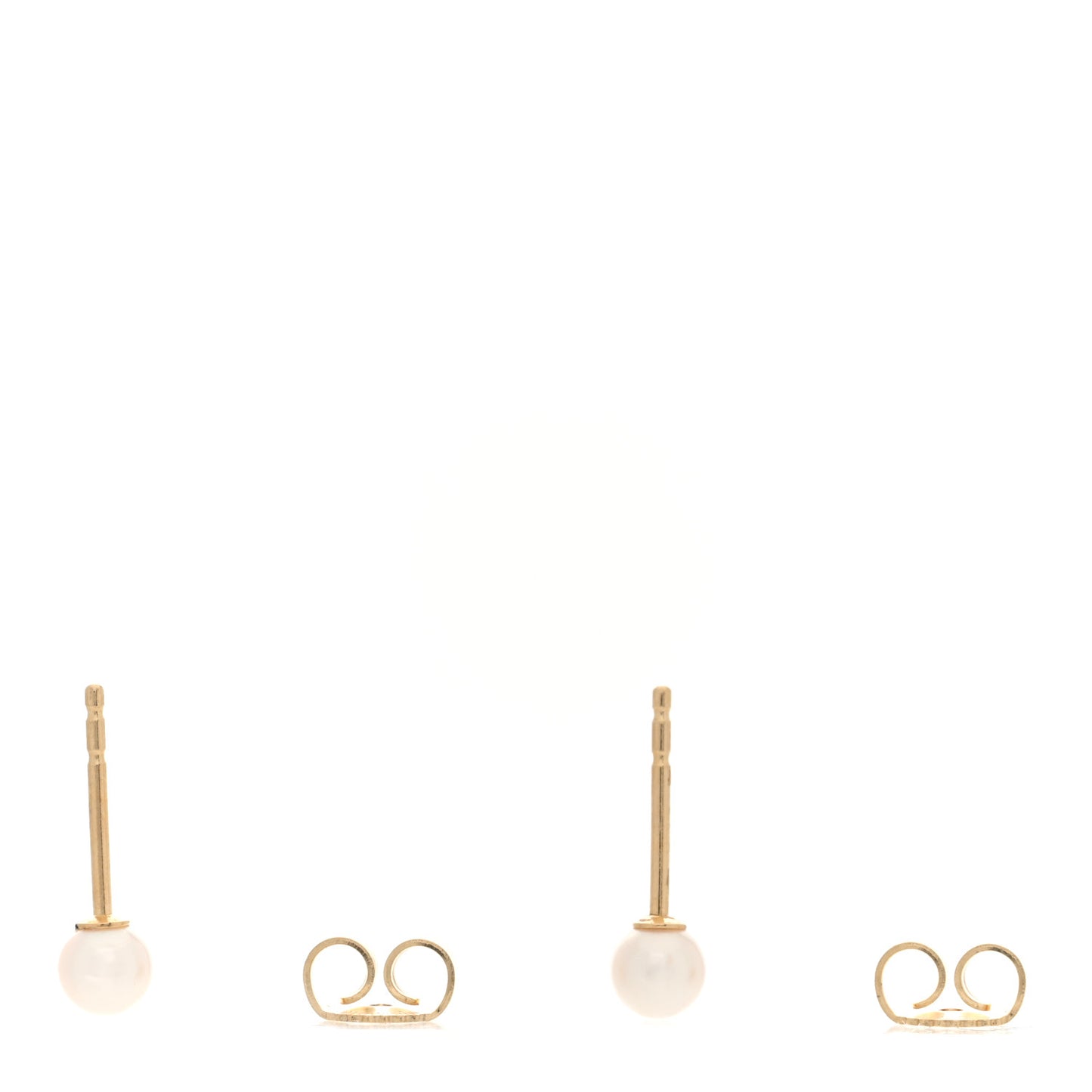 18K Yellow Gold Akoya Pearl 4-4.5mm Stud Earrings