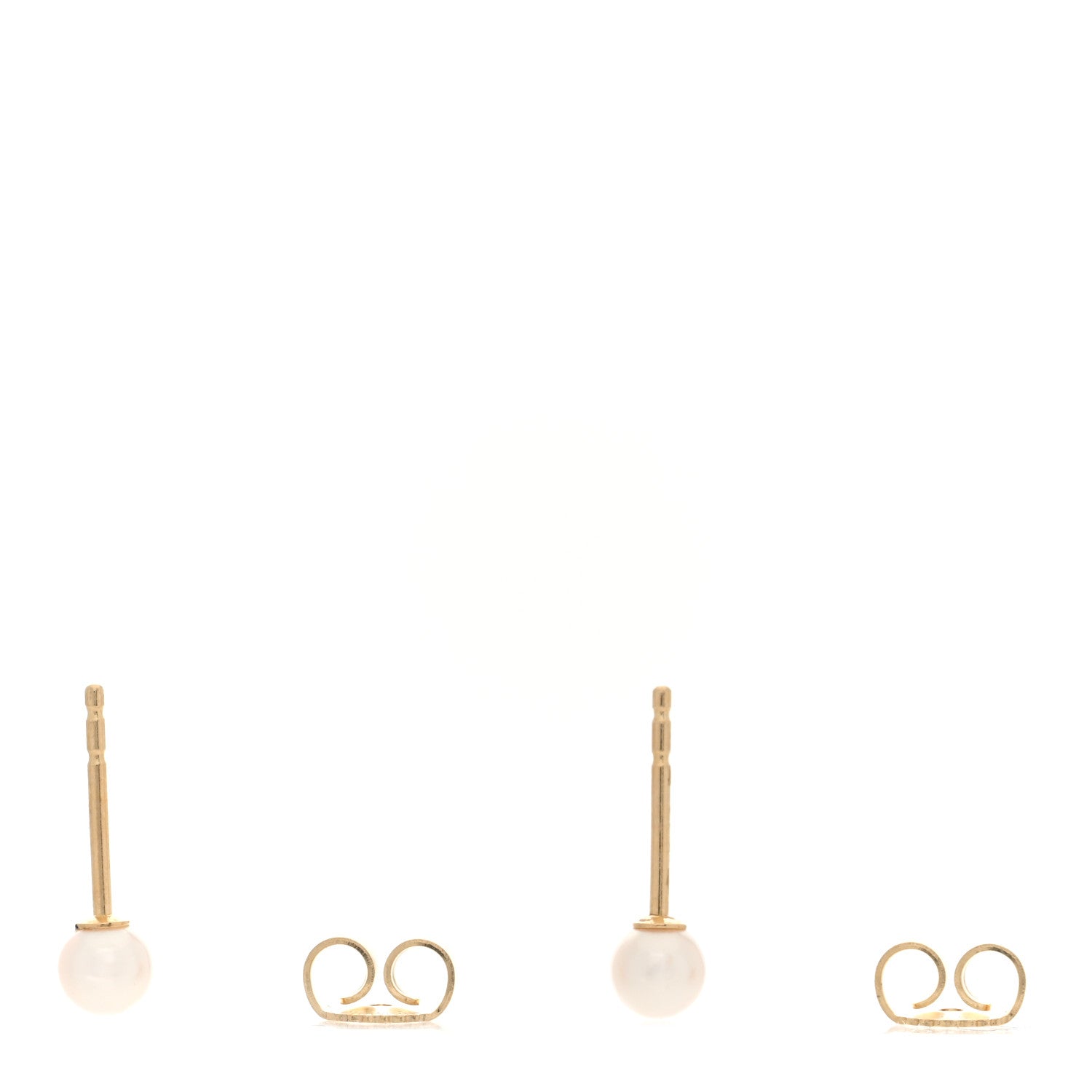 Mikimoto 18K Yellow Gold Akoya Pearl 4-4.5mm Stud Earrings 2 of 5