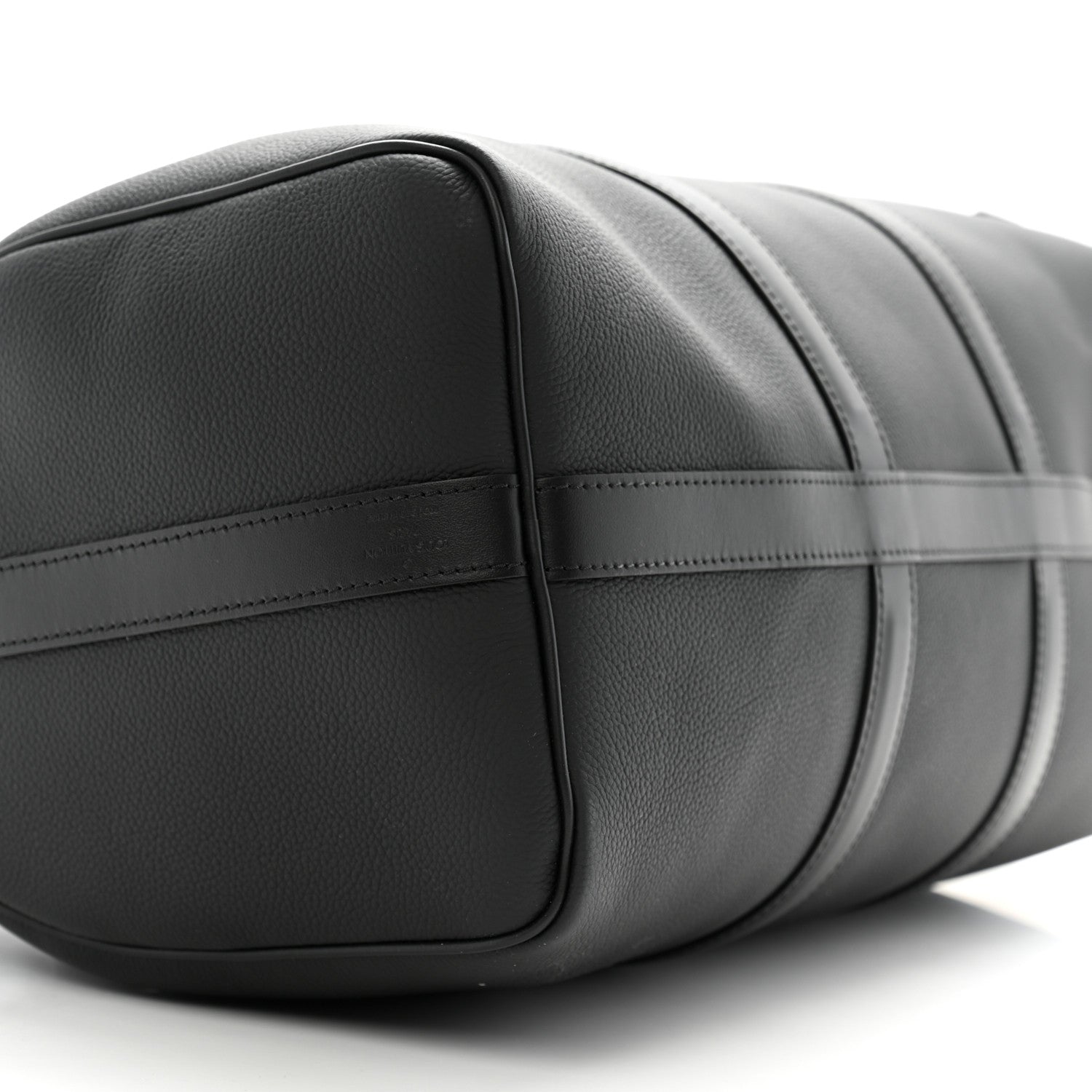 Louis Vuitton Grained Calfskin Aerogram Keepall Bandouliere 40 Black 7 of 11