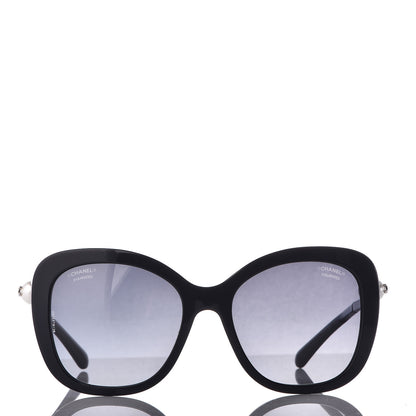 Chanel Acetate Butterfly Winter Pearl Sunglasses 5339-H Black 2 of 7
