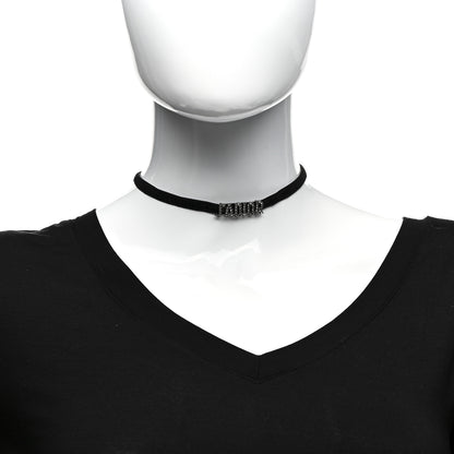 Christian Dior Velvet Crystal J’Adior Choker Necklace Black 2 of 4