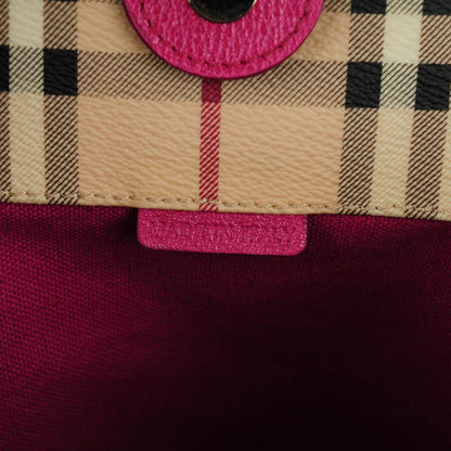 Burberry Haymarket Check Large Canterbury Tote Magenta 7 of 8