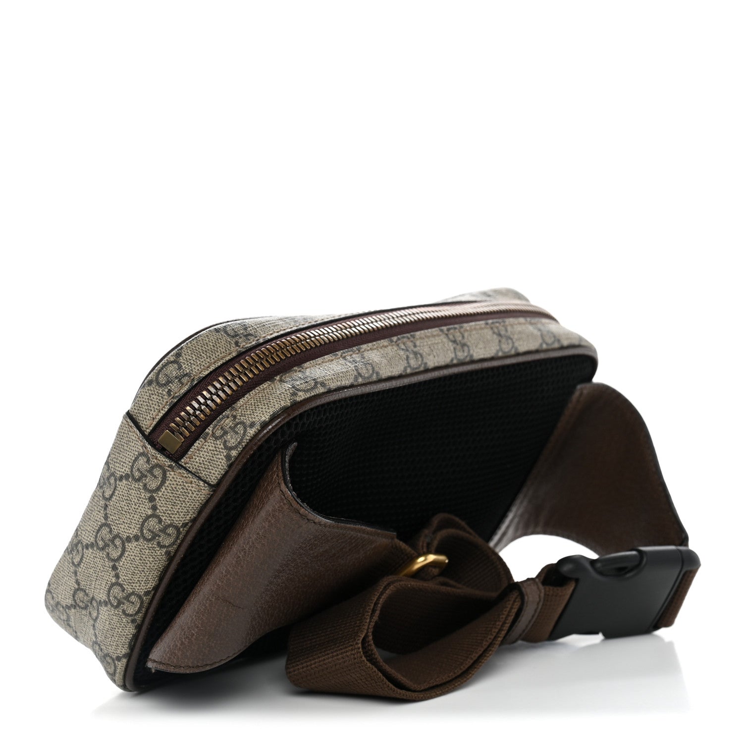 Gucci Soft GG Supreme Monogram Medium Ophidia Belt Bag Dark Brown 3 of 13