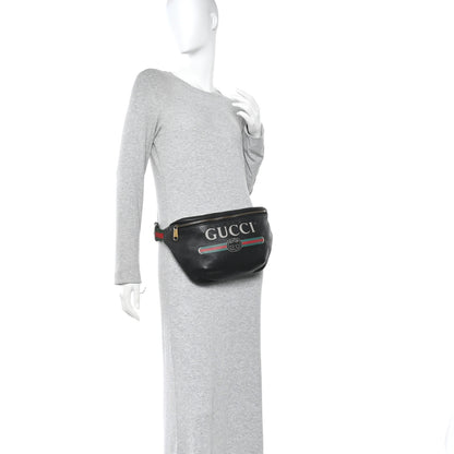 Gucci Grained Calfskin Logo Belt Bag Black 2 of 10