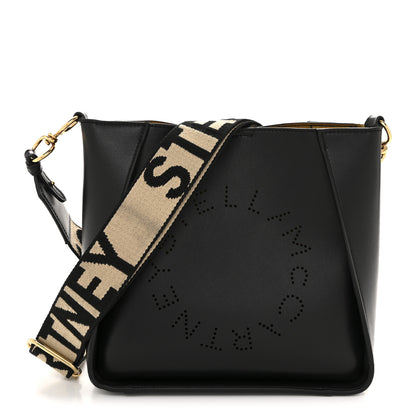 Stella McCartney Eco Alter Nappa Perforated Logo Mini Crossbody Black 1 of 11