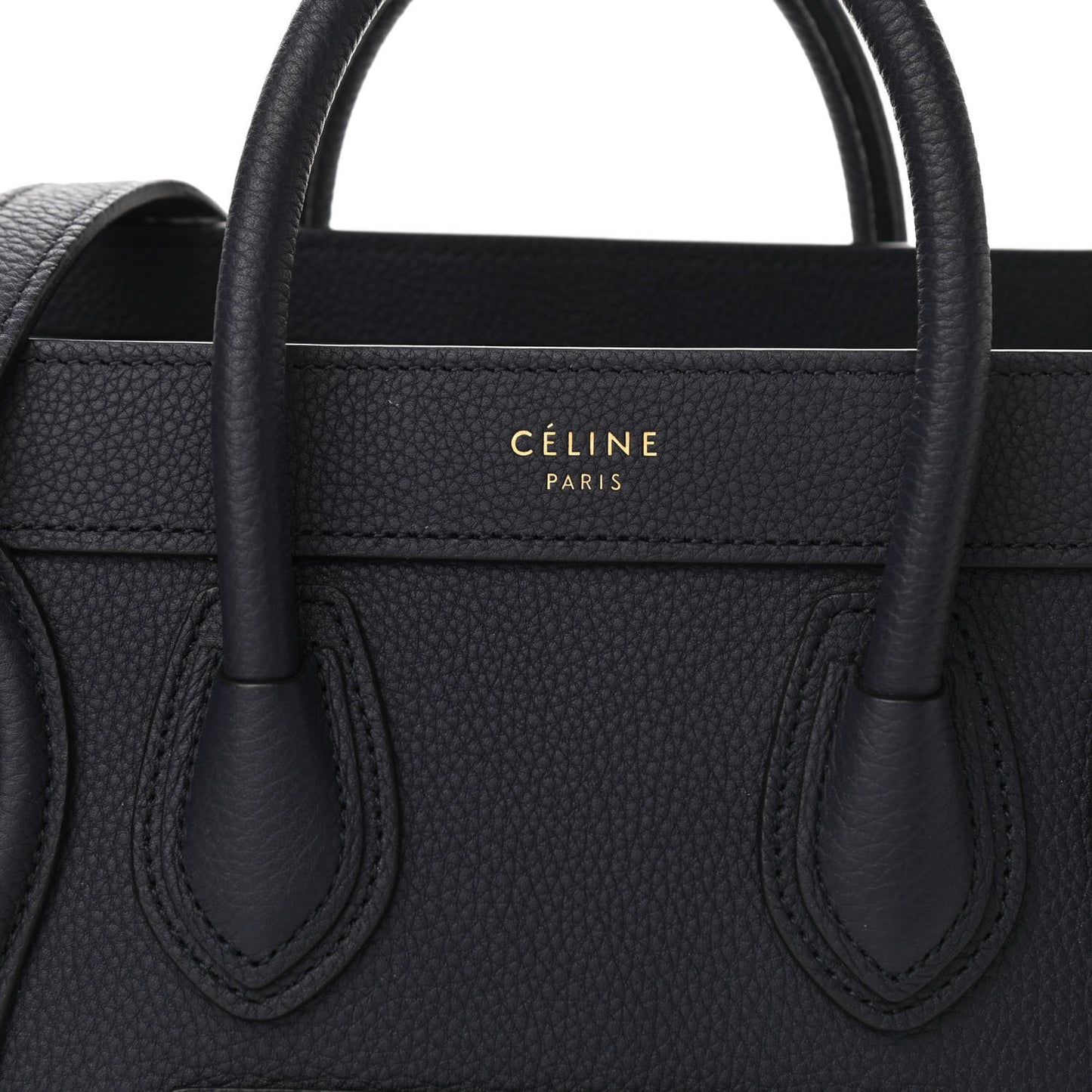 Baby Drummed Calfskin Nano Luggage Navy Blue
