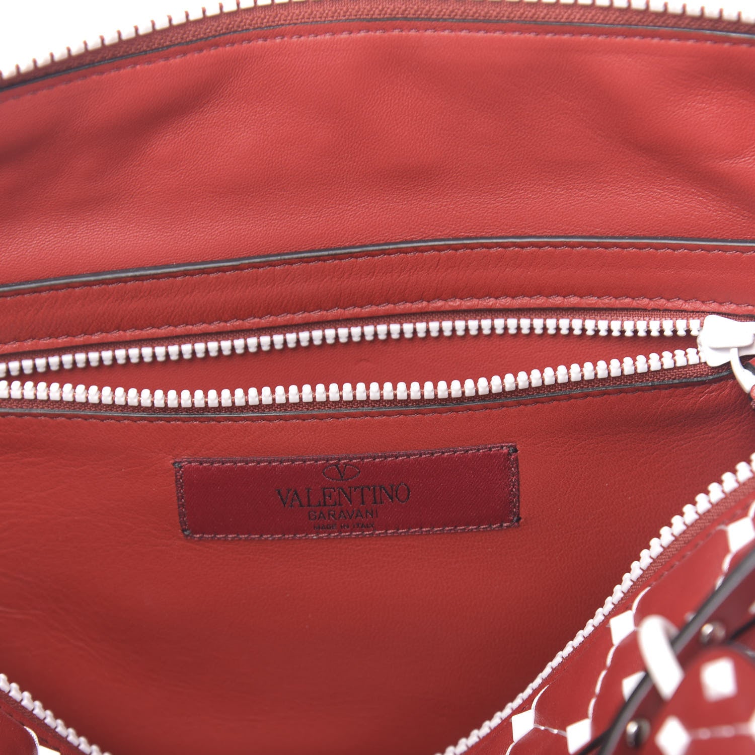 Valentino Garavani Lambskin Free Rockstud Spike Duffle Bag Rosso Valentino 6 of 9