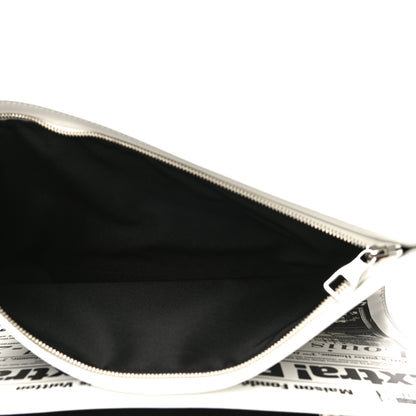 Louis Vuitton Calfskin Newspaper Print Pouch 5 of 11
