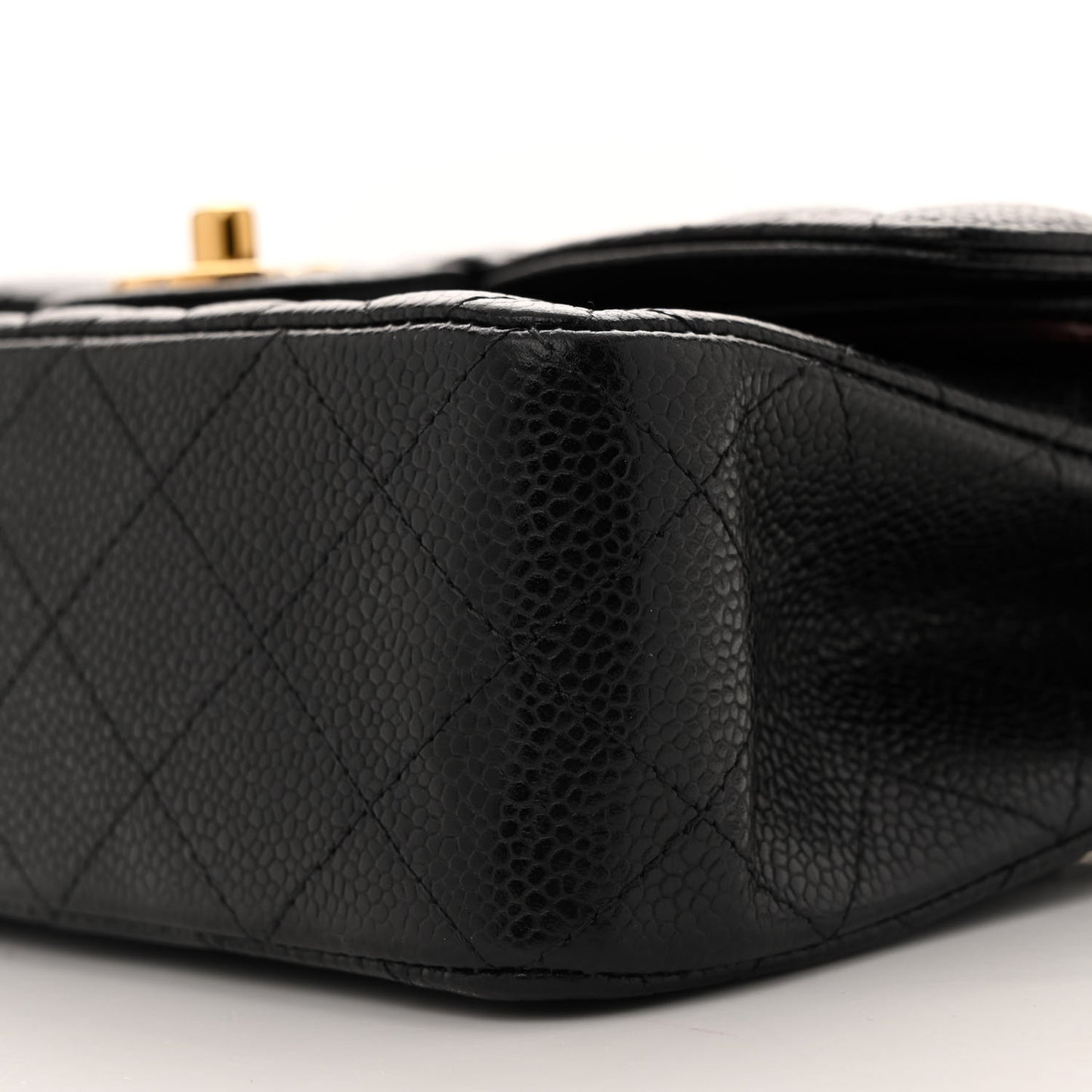 Caviar Quilted Small Double Flap Black