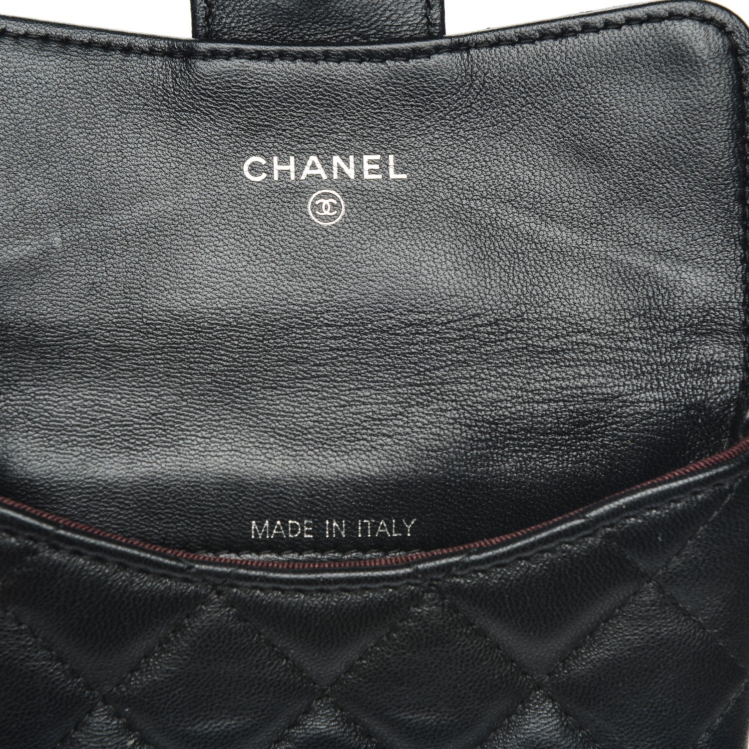 Chanel Lambskin Quilted Coin Purse Black 6 of 7
