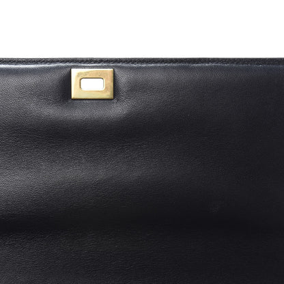 Celine Calfskin Bicolor Medium Case Flap Navy Burgundy 10 of 17