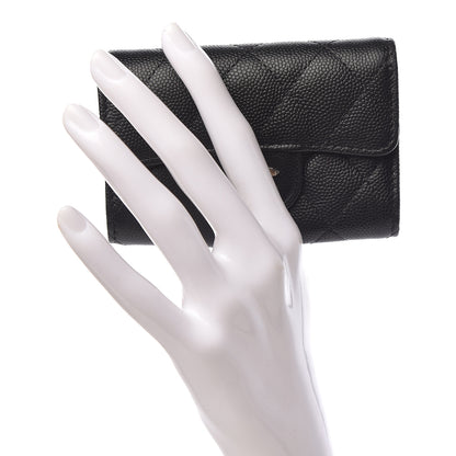 Chanel Caviar Quilted Classic 4 Key Holder Wallet Black 2 of 10