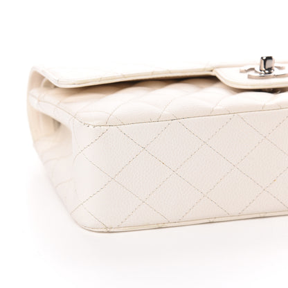 Chanel Caviar Quilted Medium Double Flap White 9 of 11