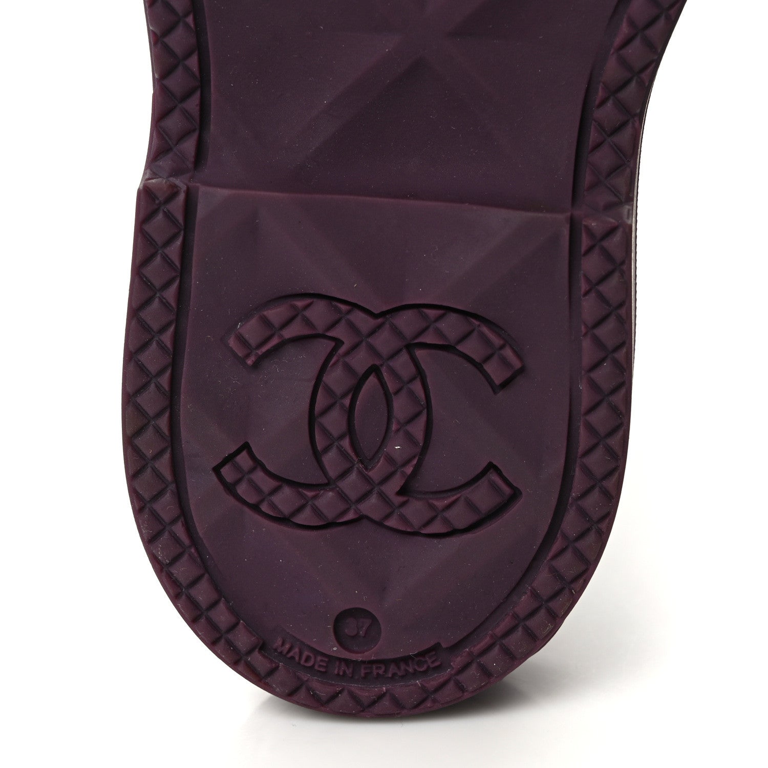 Chanel Caoutchouk CC High Boots 37 Dark Purple 7 of 8