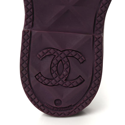 Chanel Caoutchouk CC High Boots 37 Dark Purple 7 of 8
