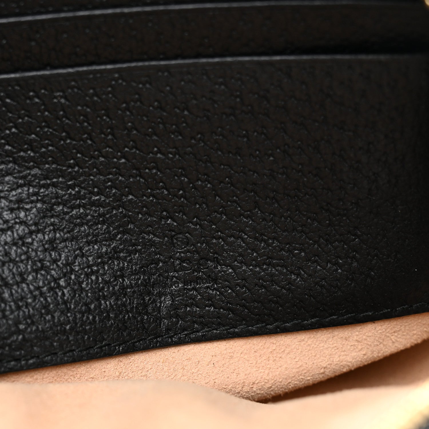Gucci Textured Calfskin Web Ophidia Round Wrist Wallet  Black 6 of 7
