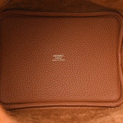 Hermes Taurillon Clemence Picotin Lock 18 PM Gold 5 of 12