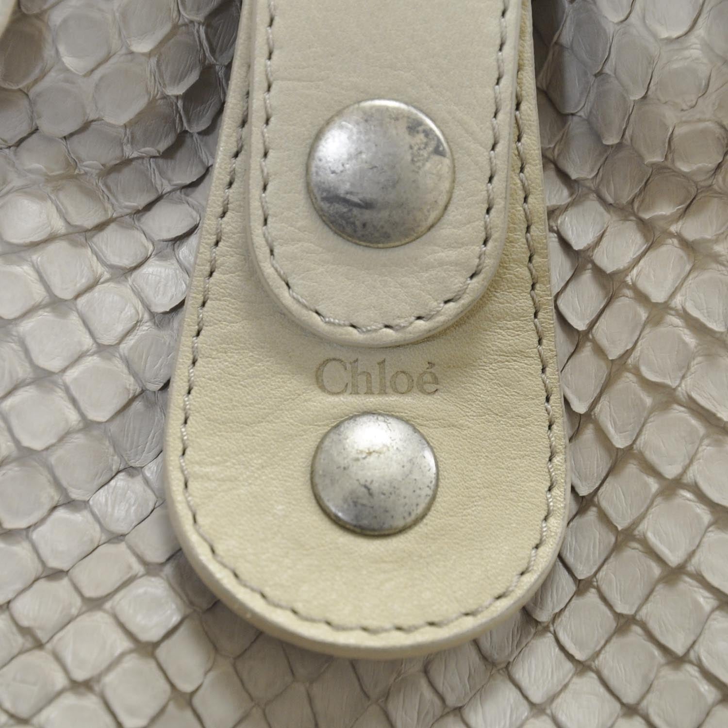 Chloe Python Silverado Shoulder Bag Sable 9 of 10