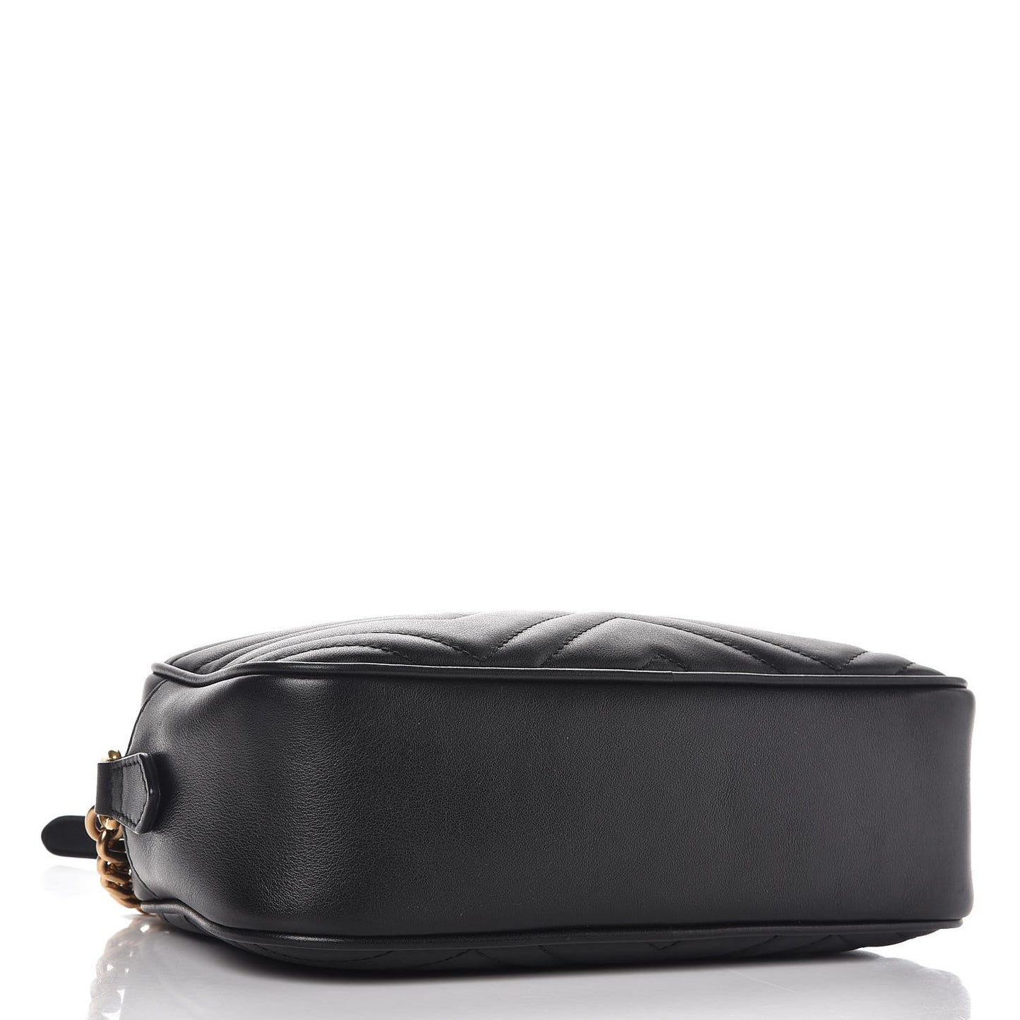 Calfskin Matelasse Small GG Marmont Chain Shoulder Bag Black
