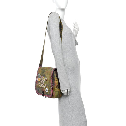 Chanel Washed Toile Graffiti On The Pavements Messenger Khaki Multicolor 2 of 10
