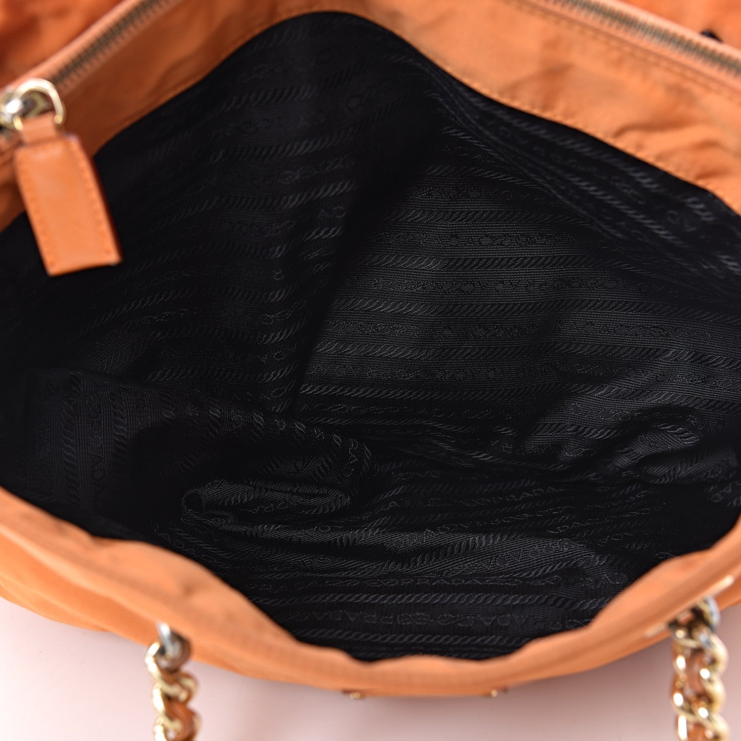 Prada Tessuto Nylon Quilted Impunturado Bag Ambra 6 of 13