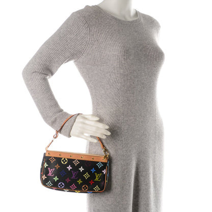 Louis Vuitton Monogram Multicolor Pochette Accessories Black 2 of 8