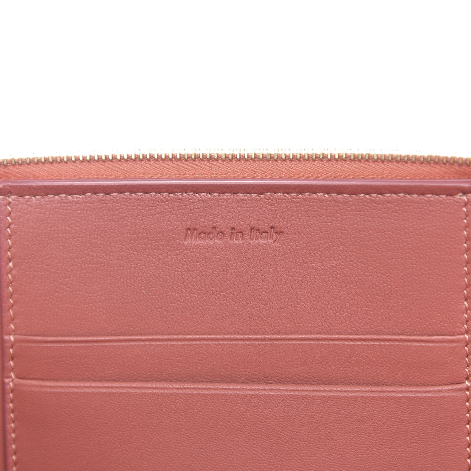 Celine Smooth Lambskin Bi-Color Solo Clutch Pouch Peach Amazone 6 of 9