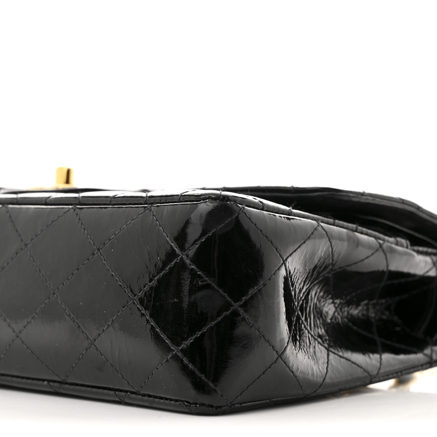 Chanel Patent Quilted Medium Double Flap Black 11 of 12