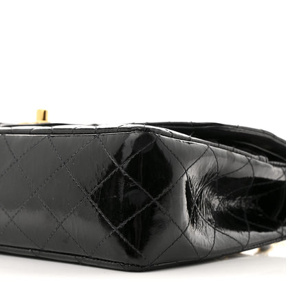 Chanel Patent Quilted Medium Double Flap Black 11 of 12