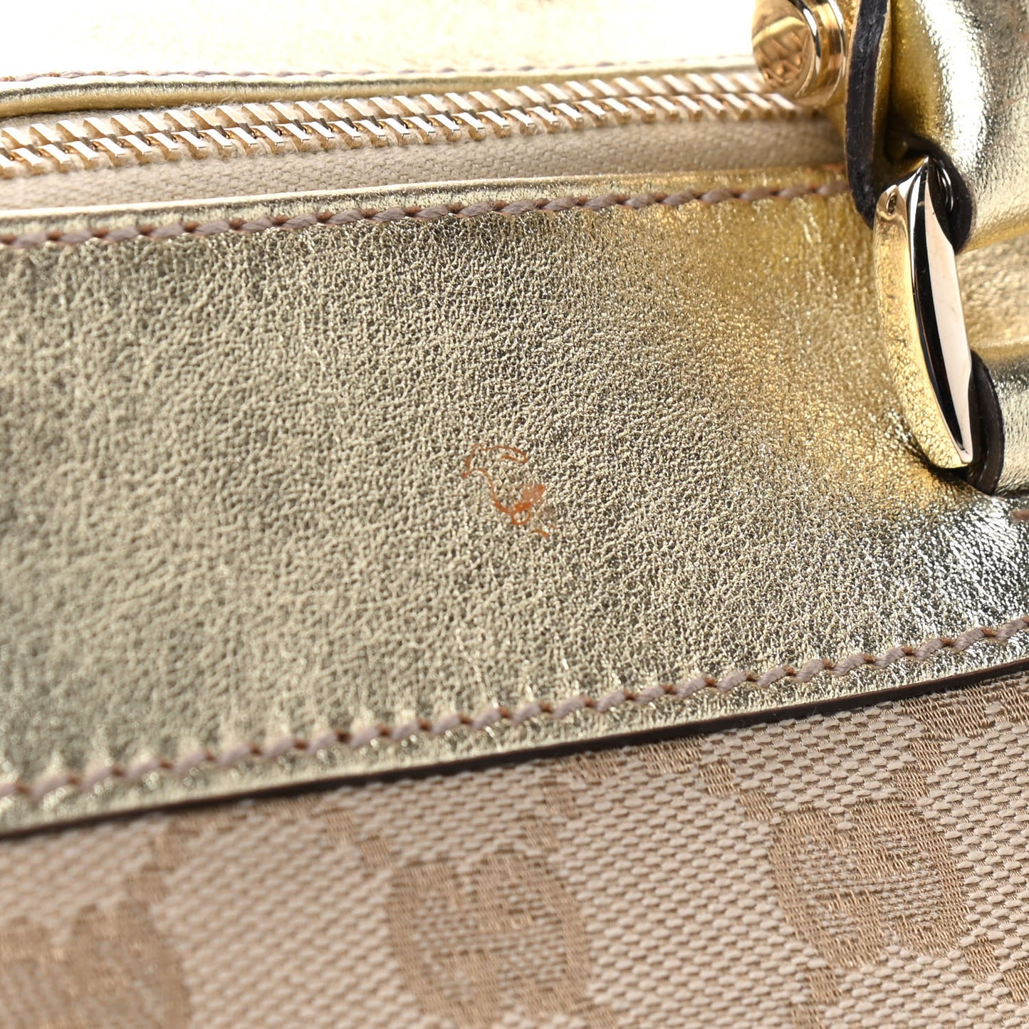Monogram D Gold Tote Metallic Gold