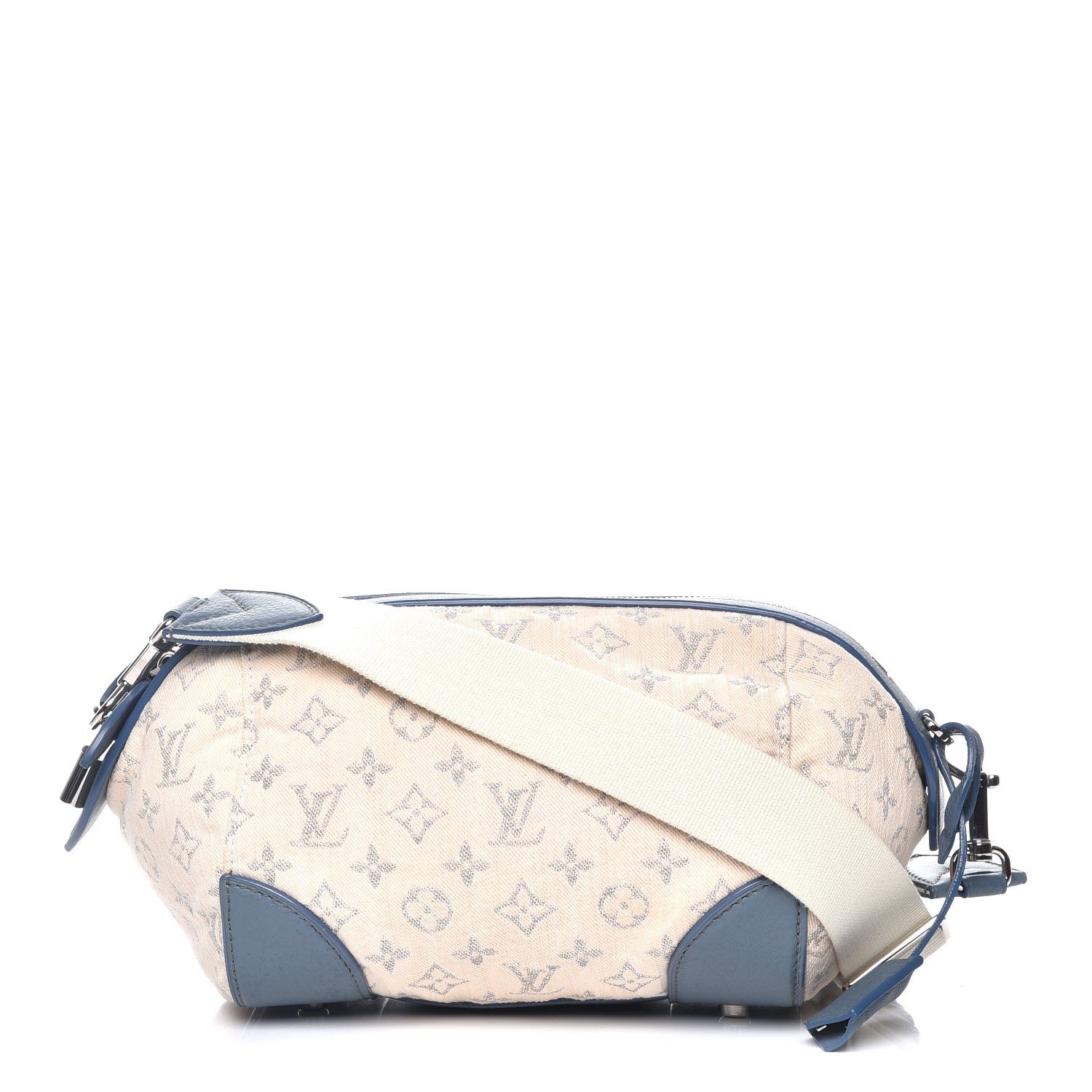 Louis Vuitton Monogram Denim Pochette Round Blue 1 of 7