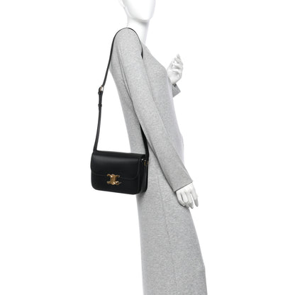 Celine Shiny Calfskin Medium Triomphe Black 2 of 10