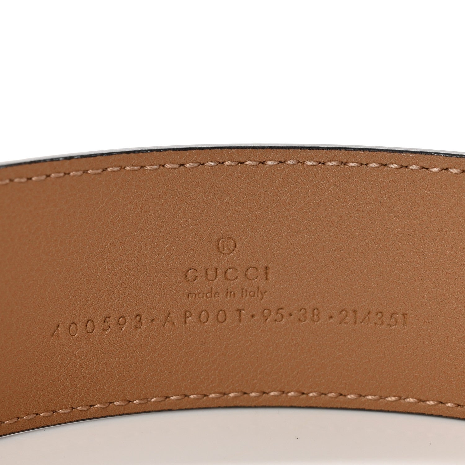Gucci Calfskin Double G 40mm Belt 95 38 Tan 3 of 7