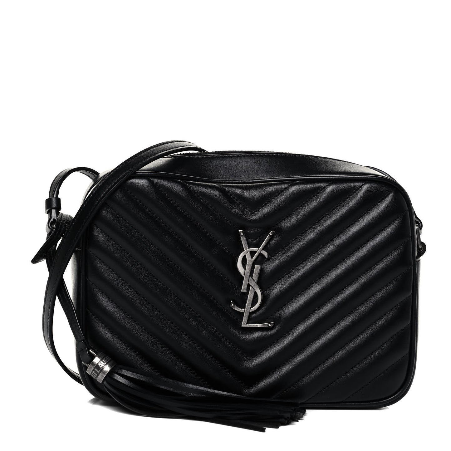 Calfskin Matelasse Monogram Lou Camera Bag Black