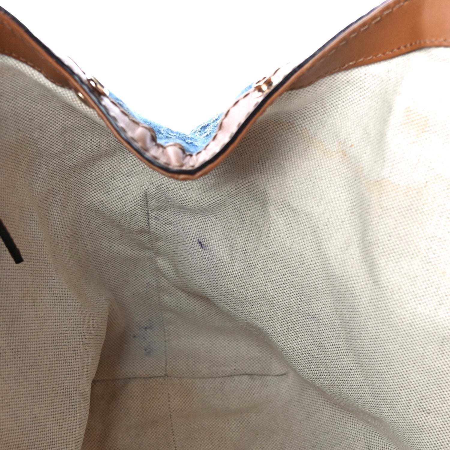 Gucci Denim Monogram Medium Sukey Tote Blue 18 of 23