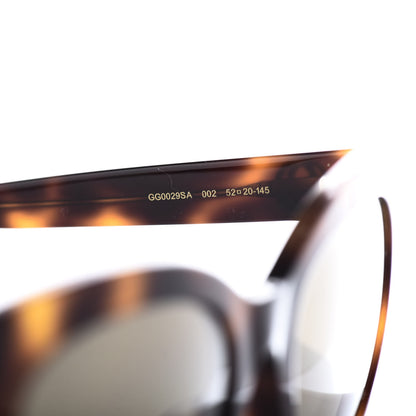 Gucci Acetate Square Frame Sunglasses GG0029S Tortoise 5 of 8