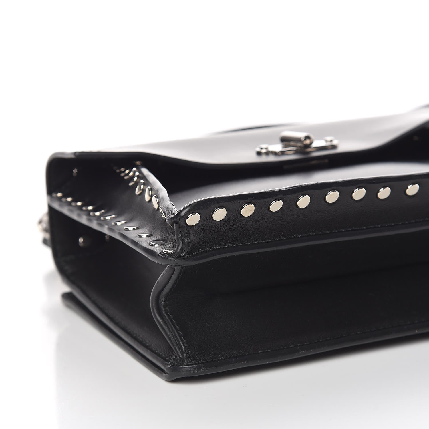 Proenza Schouler Calfskin Small Studded Hava Top Handle Bag Black 9 of 11