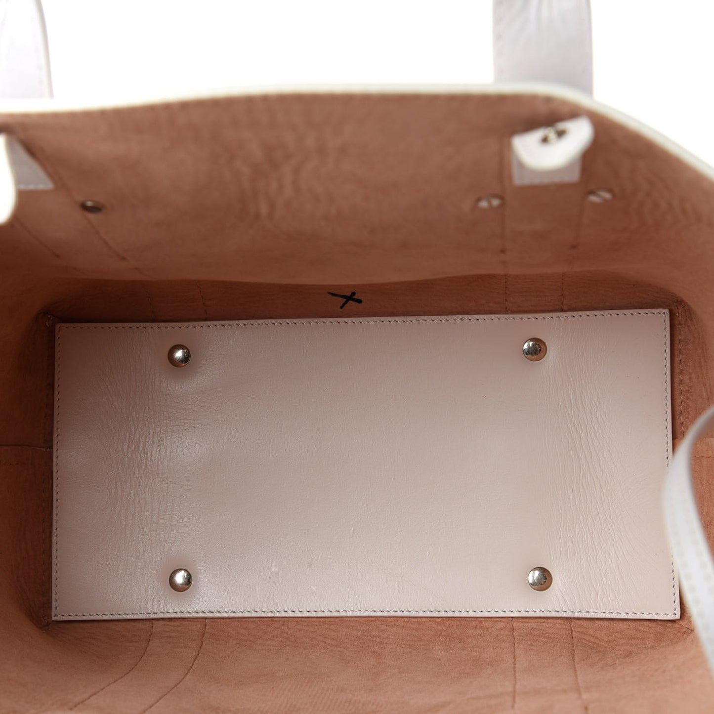 Laser Cut Calfskin Medium Legend Tote Nude