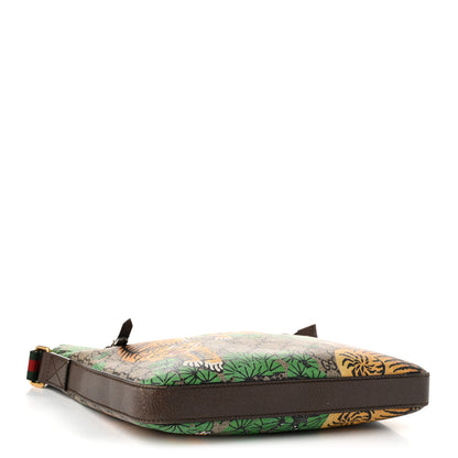 Gucci GG Supreme Monogram Bengal Web Medium Flat Messenger Beige Yard 7 of 19