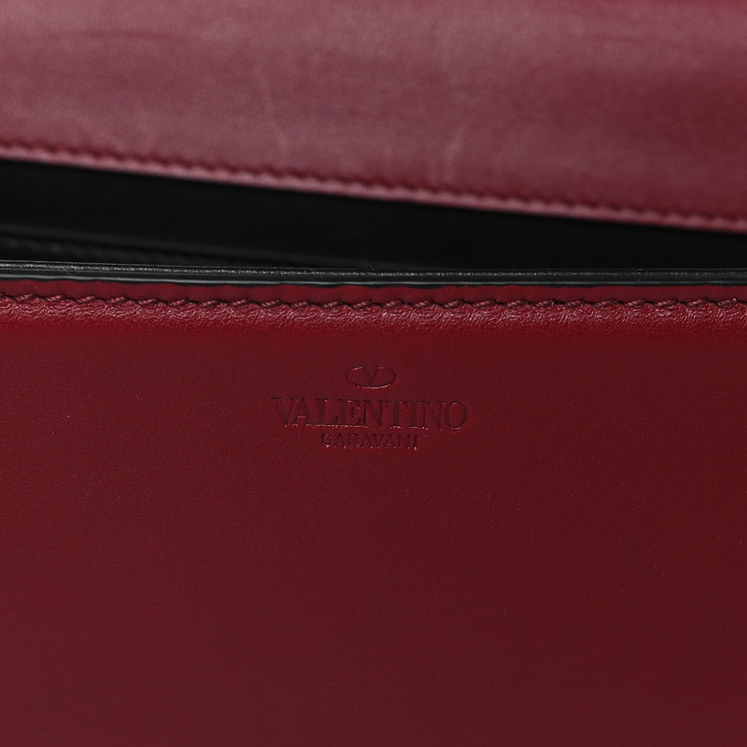Valentino Garavani Calfskin Vlogo Loco Crossbody Bag Dark Red 6 of 9